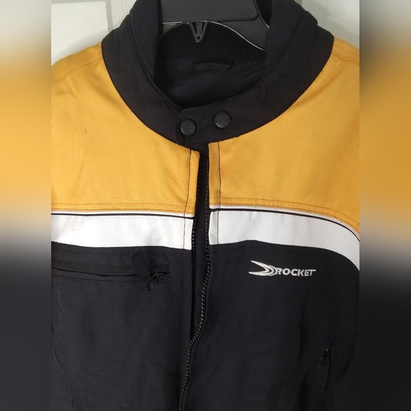 Joe Rocket Ballistic Series Padded Motorcycle Jacket Yellow & Black Mens Size XL - Picture 7 of 9